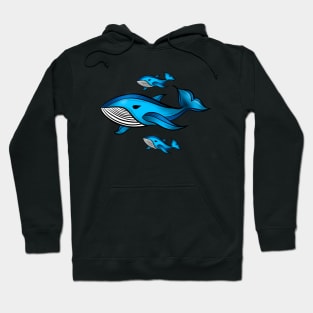 Whales graphic Hoodie